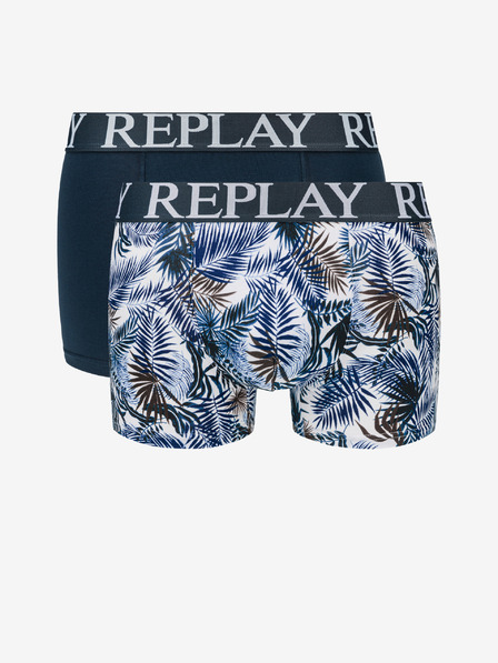 Replay Σετ από δύο μποξεράκια σε μπλε χρώμα Replay Foliage