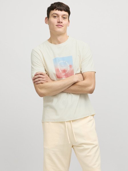 Jack & Jones Jack & Jones Aruba ανδρικό μπλουζάκι μπεζ