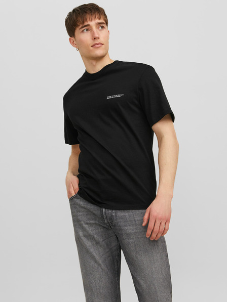 Jack & Jones Μαύρο ανδρικό πουκάμισο Jack & Jones Vesterbro