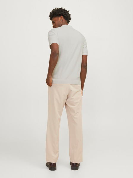 Jack & Jones Κρεμ ανδρικό πόλο Jack & Jones Blusandri