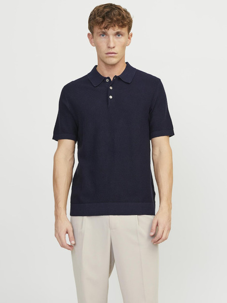 Jack & Jones Σκούρο μπλε ανδρικό πουκάμισο πόλο Jack & Jones Blusandri